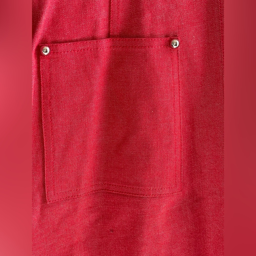 NWT Diane von Furstenberg Zip-Front Red Studded Sheath Dress - Picture 9 of 13